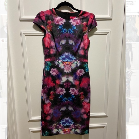 Betsey Johnson sheath floral midi dress - Picture 2 of 4